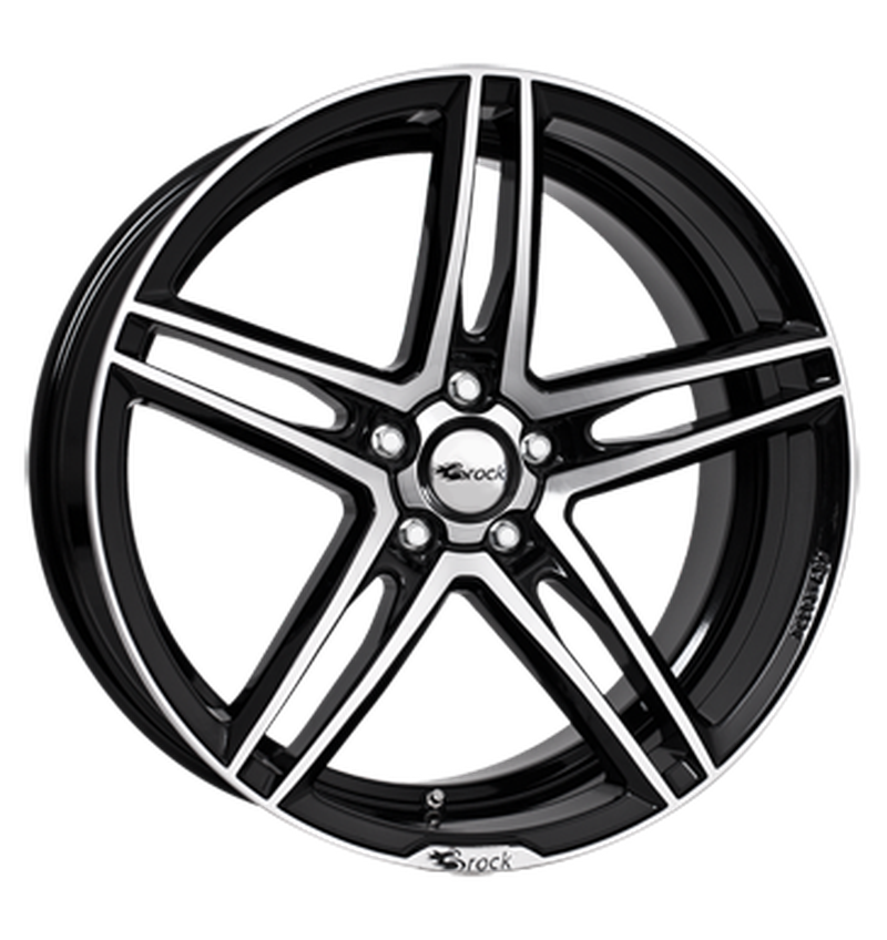 Brock B33 Schwarz Glanz Voll-Poliert Alufelge 8x18 ET40 5x115/70.2