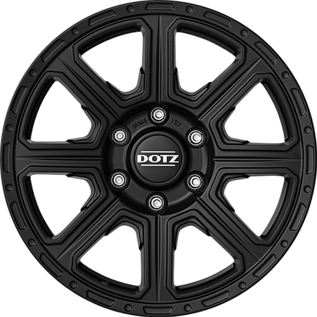 4x DOTZ KALAHARI BLACK 8x18 in different offsets and hole circles
