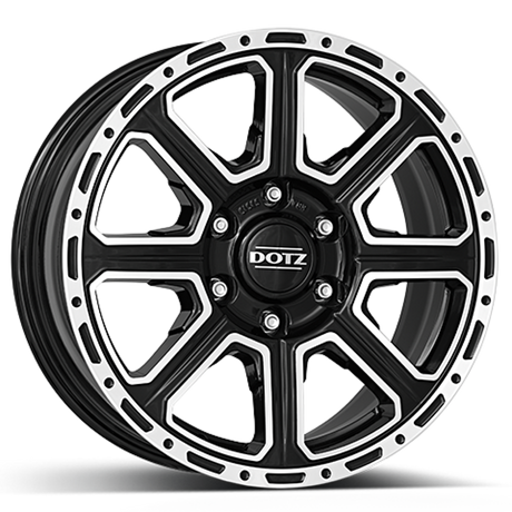 4x DOTZ KALAHARI DARK 8x18 in different offsets and hole circles