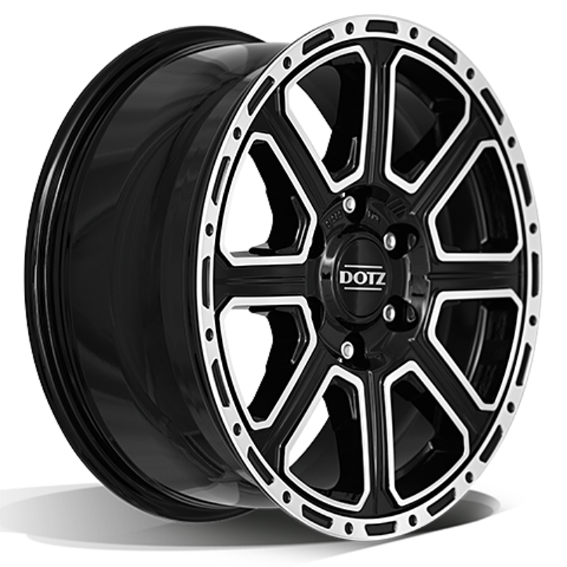 4x DOTZ KALAHARI DARK 8x18 in different offsets and hole circles