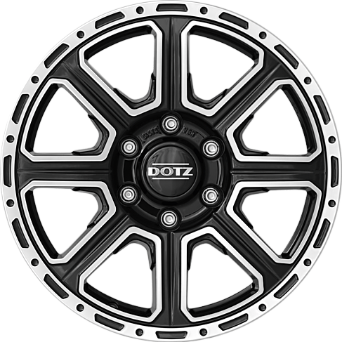 4x DOTZ KALAHARI DARK 8x18 in different offsets and hole circles