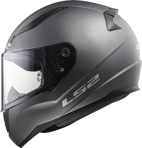 LS2 Integral Motorradhelm Rapid Solid Matt Titanium M - Leichter, stoßsicherer Schutz, atmungsaktives Innenfutter