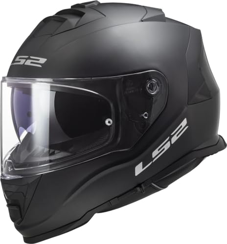 Integralhelm LS2 STORM II SOLID, Matt Schwarz, XS - Perfekte Passform, Aerodynamisches Design