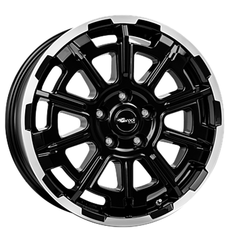 Brock B45 Schwarz Glanz Voll-Poliert Alufelge 7.5x18 ET43 5x130/84.1