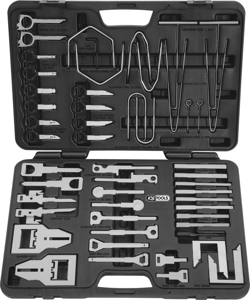 Radio-/Navigationssystem Ausbausatz 52-tlg. - KS Tools 500.1380: Effiziente Demontage & Montage, spezielles Werkzeugset für Profis