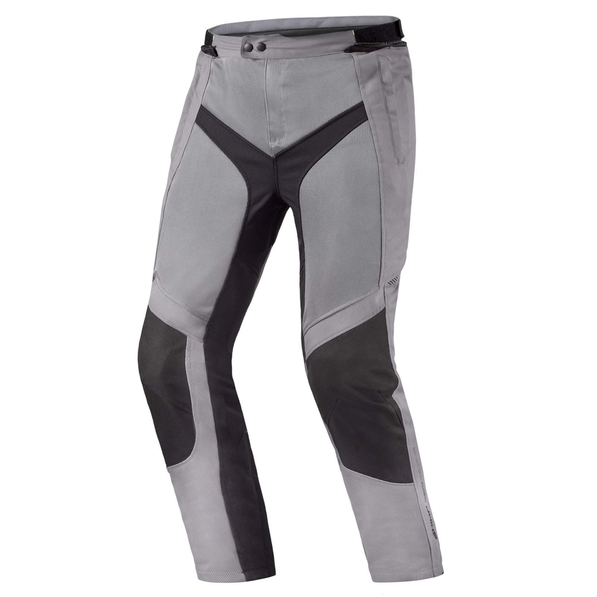 SHIMA JET Motorrad-Hose Herren Grau XL - Atmungsaktive MESH-Paneele, Wasserdichte Membrane, Level 2 Rückenprotektor, Einstellbar