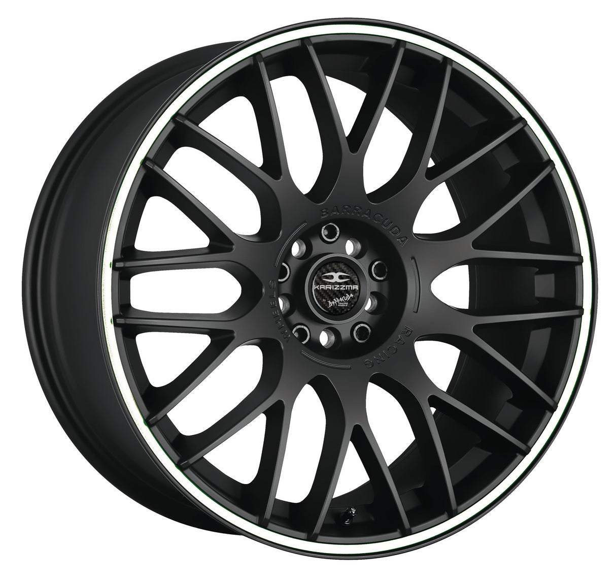 Barracuda Karizzma Alufelge 8,5x19 ET40 5x112 Mattblack Puresports Color Trim weiss