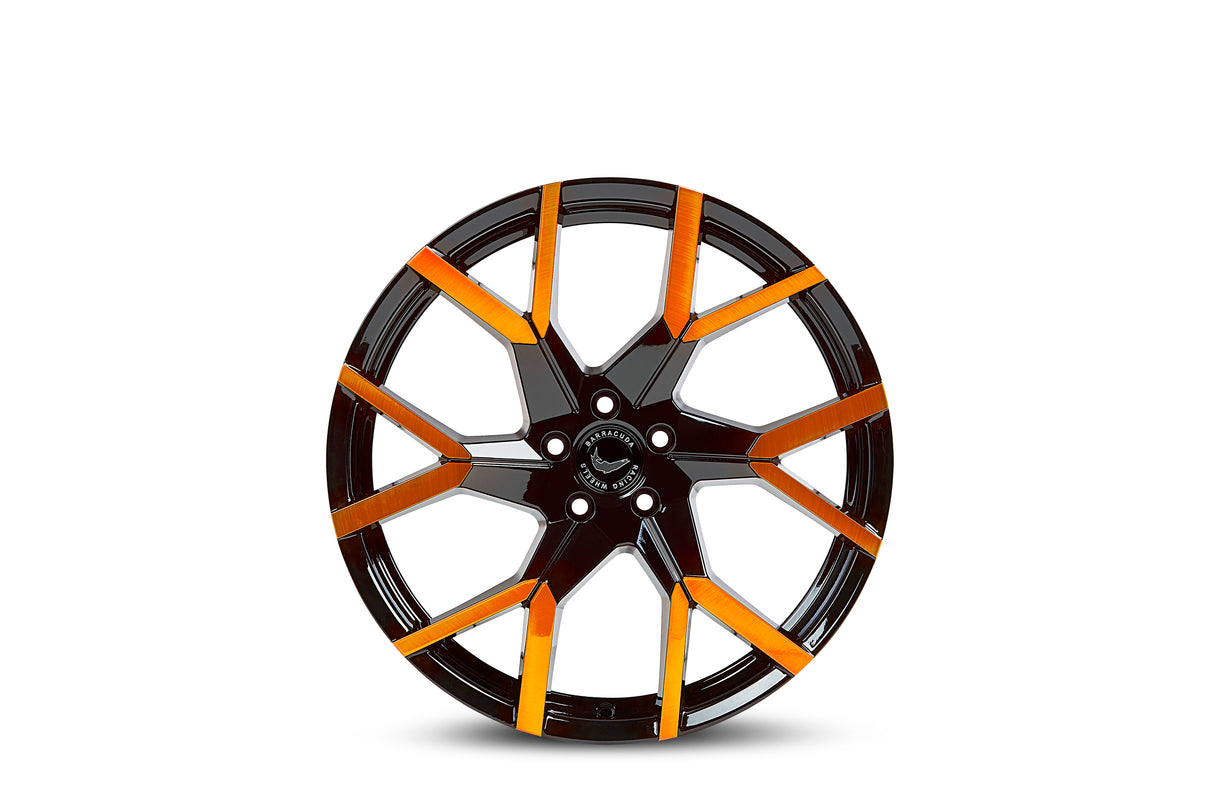 Barracuda Tzunamee Evo Alufelge 8,5x19 ET43 5x112 Black gloss Flashorange