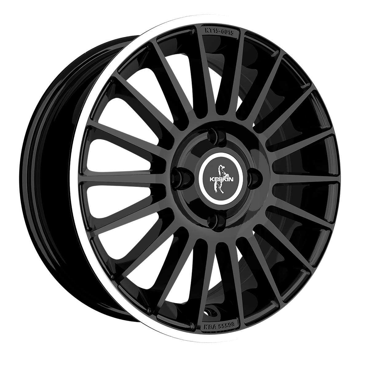 Keskin KT15 Speed Black Lip Polish Alufelge 6x15 ET35 4x98/58.1
