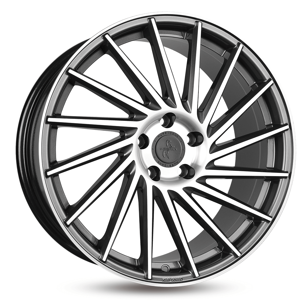 Keskin KT17 Hurricane Palladium Front Polish Alufelge 8x18 ET40 5x114.3/72.6