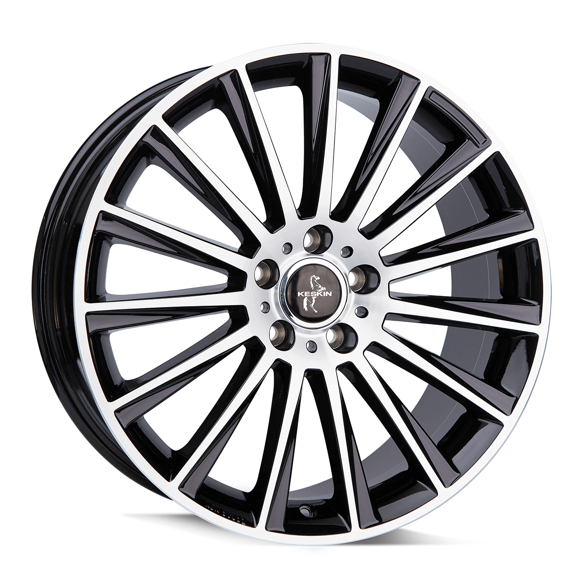 Keskin KT18 Turbo Matt Black Lip Polish Alufelge 10x22 ET40 5x130/84.1