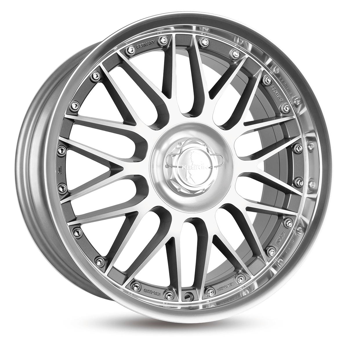 Keskin KT4 New Racer Palladium Front Polish Alufelge 8.5x18 ET40 5x108/5x114.3/72.6