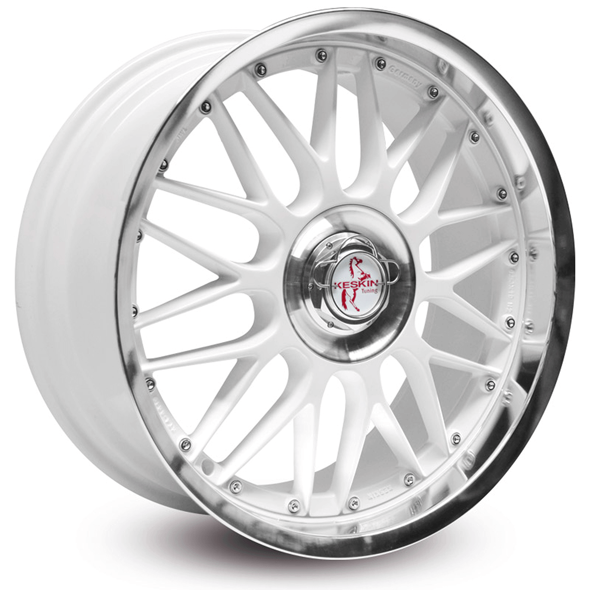 Keskin KT4 New Racer White Lip Polish Alufelge 8.5x19 ET42 5x112/66.6