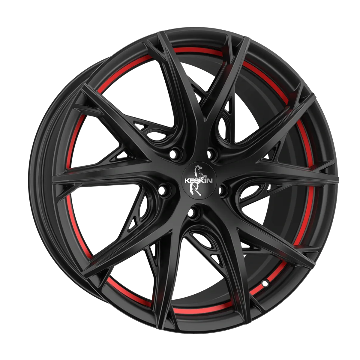 Keskin KT24C Black Painted Red Inside Alufelge 8.5x19 ET30 5x112/66.6