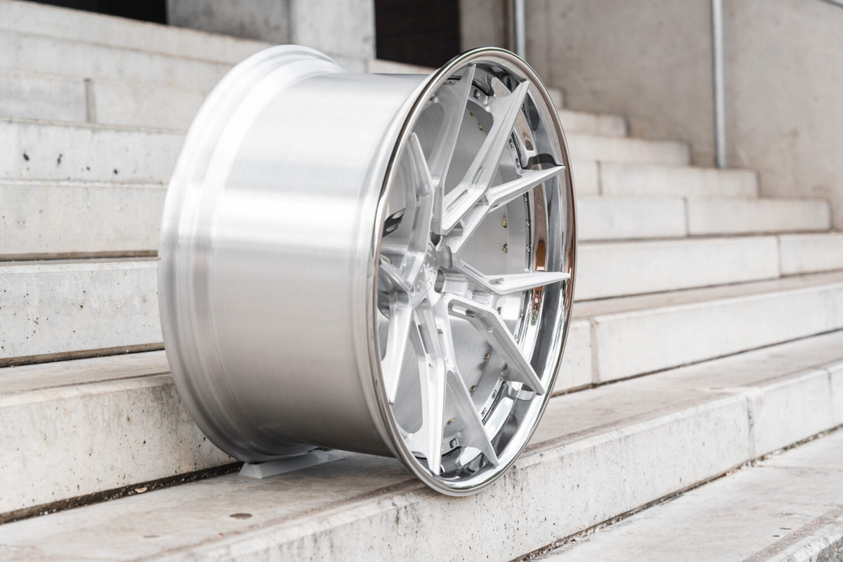 La Chanti LC-F28 9,5J x 20 Zoll 5x112 ET40 Brushed Face / Chrome LIP