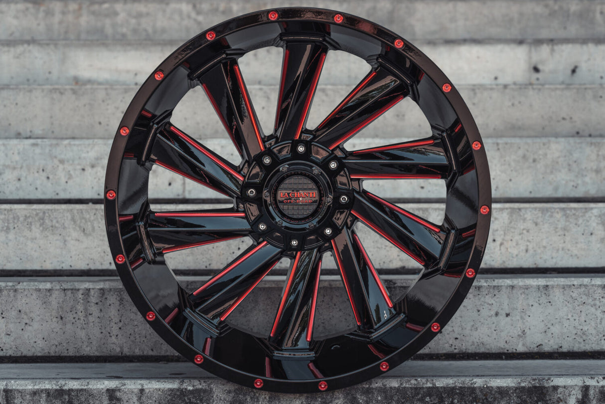 La Chanti LC-OF10 12J x 22 Zoll 6x139,7 ET-44 Glossy Black Milled