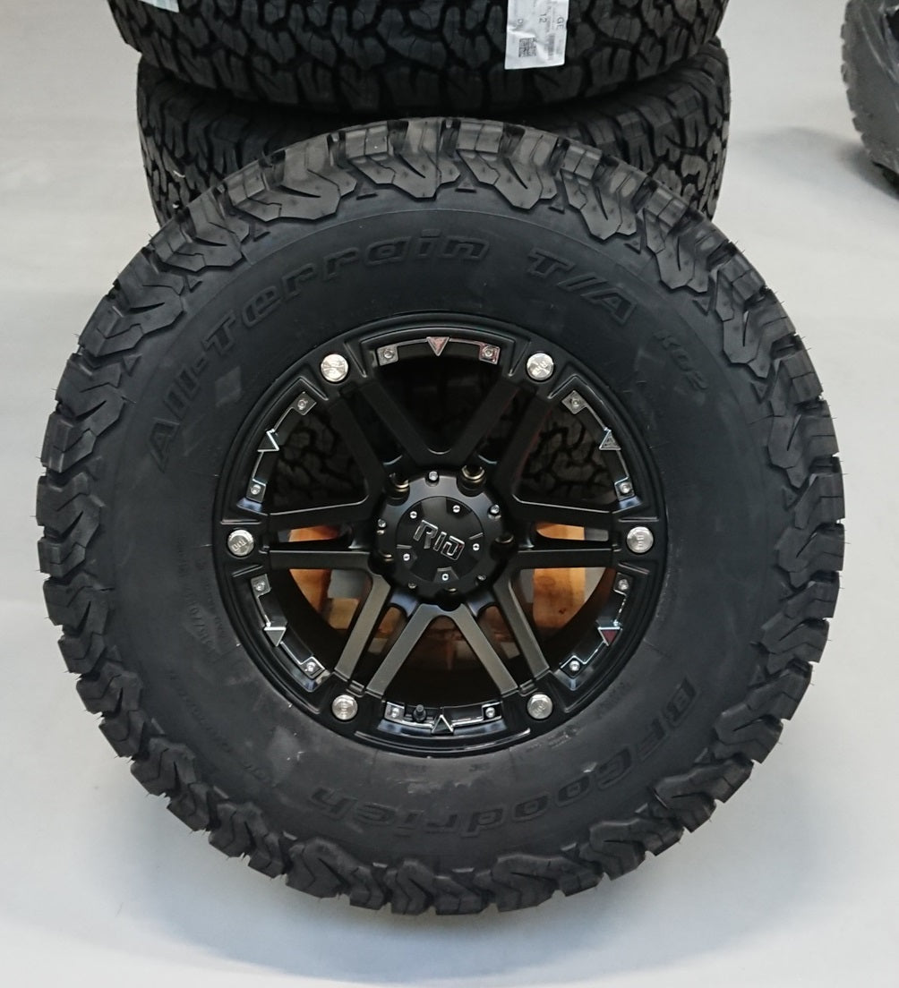 4x rims RID R01 9x17 ET10 5x139,7 + 4x tires BF Goodrich KO2 315/70/17