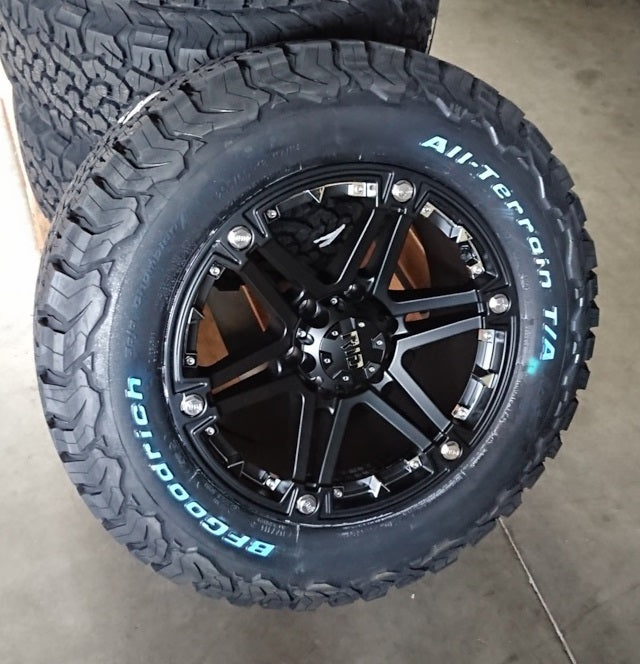 4x Felgen RID R01 9×18 ET10 6×139,7 + 4x Reifen BF KO2 265/65/18