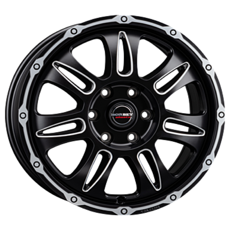 Borbet CW8 black rim window polished matt Alufelge 8x18 ET45 5x130/84.1