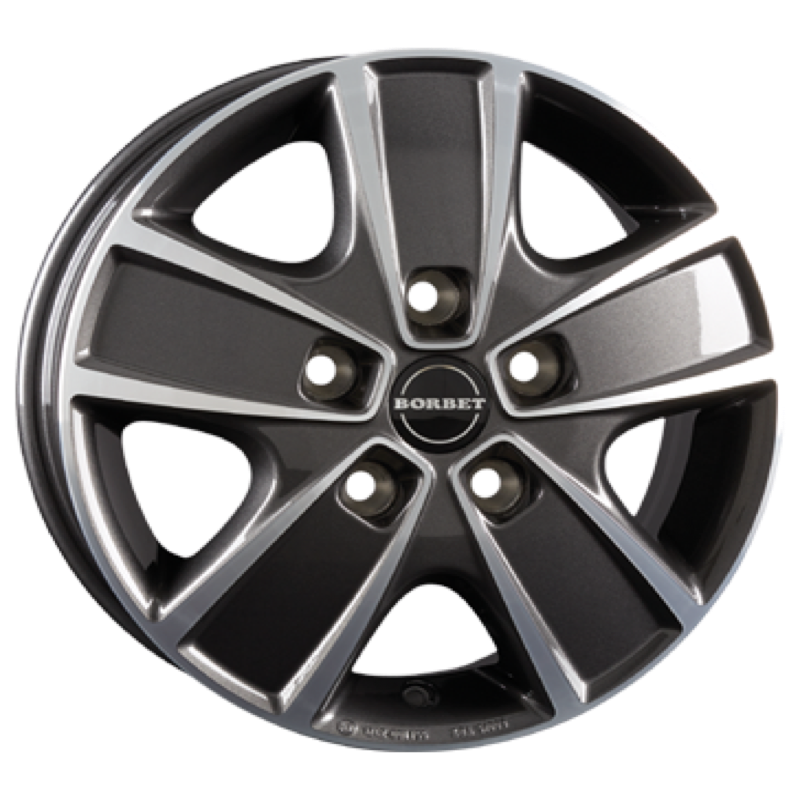 Borbet CWG mistral anthracite polished glossy Alufelge 6x16 ET68 5x130/78.1