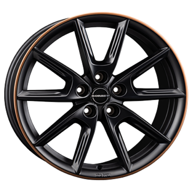 Borbet LX18 black matt rim copper Alufelge 8x18 ET48 5x112/66.6