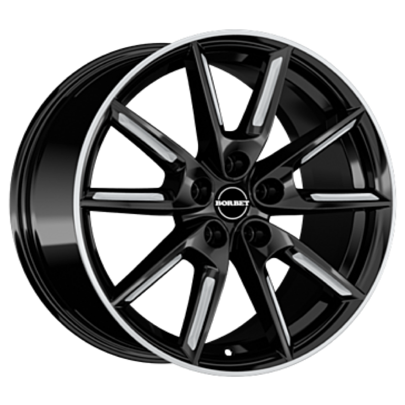 Borbet LX19 black matt silver spoke rim Alufelge 8x19 ET50 5x108/72.5