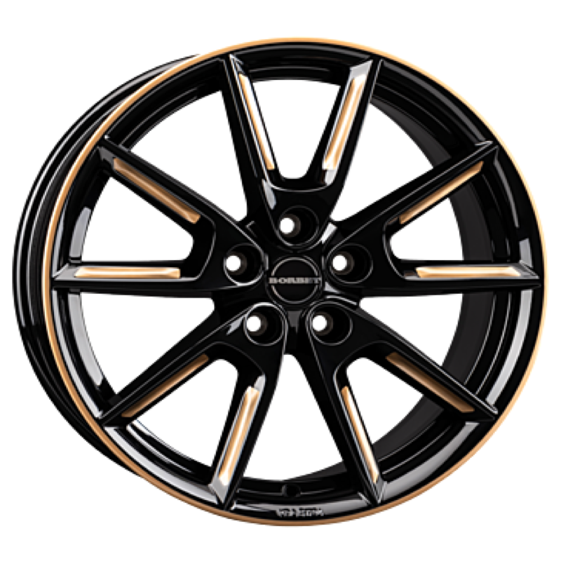 Borbet LX19 black glossy gold spoke rim Alufelge 8x19 ET50 5x112/66.5