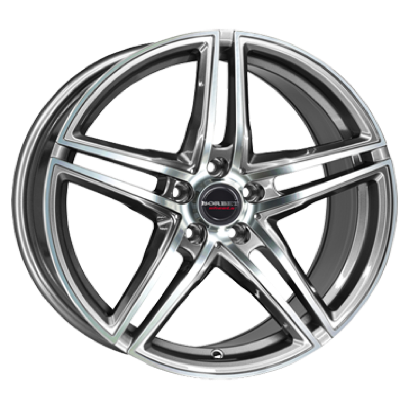 Borbet XRT graphite polished Alufelge 8x18 ET35 5x120/72.5