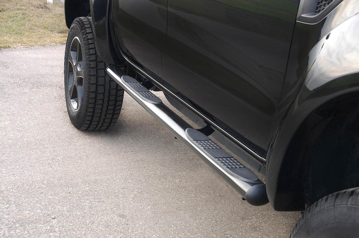 delta4x4 Seitenbügel mit Stufen Oval Edelstahl poliert