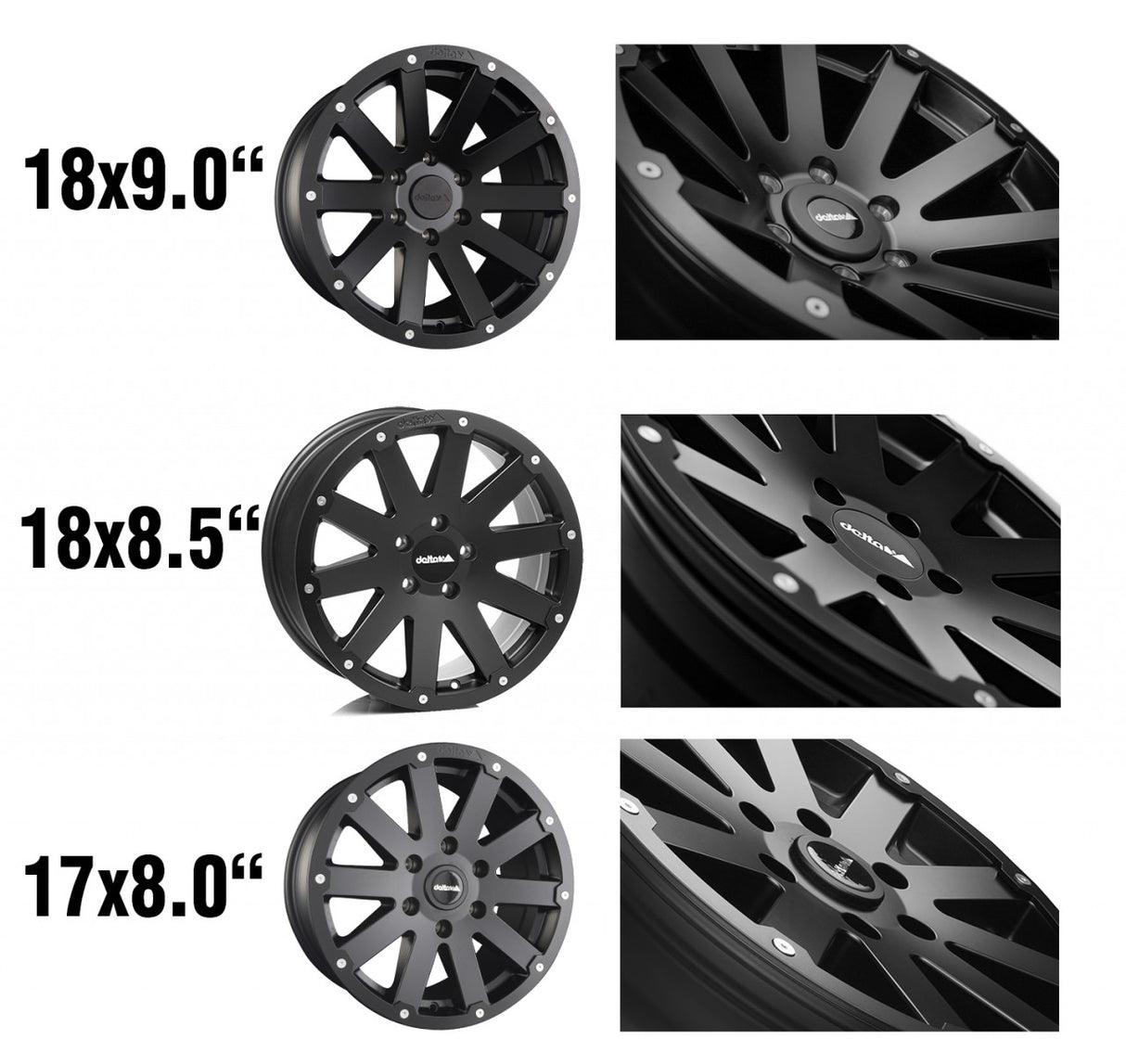 delta4x4 Hanma Rugged Alufelge 6x120 Schwarz Matt – New Transporter