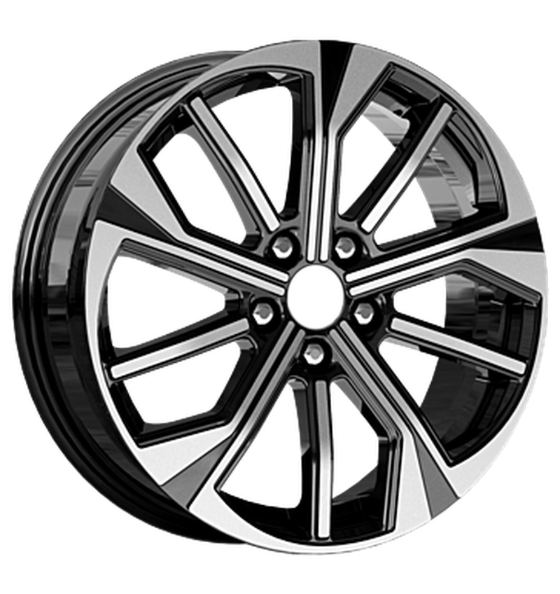 RC-Design RE7 Schwarz Glanz Voll-Poliert Alufelge 6.5x18 ET32 5x114.3/66.1
