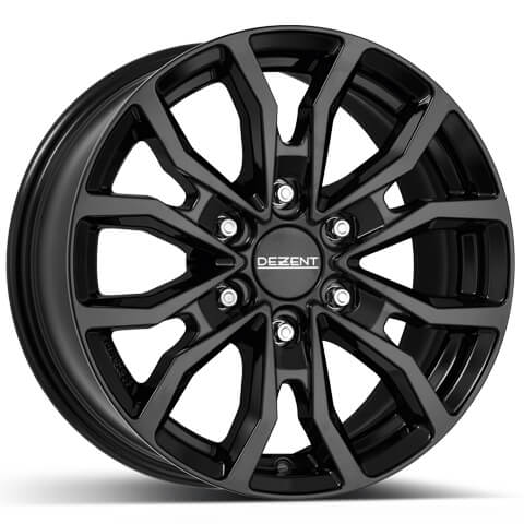 4x DEZENT KC black 6.5x16 ET54/ET62 6x130