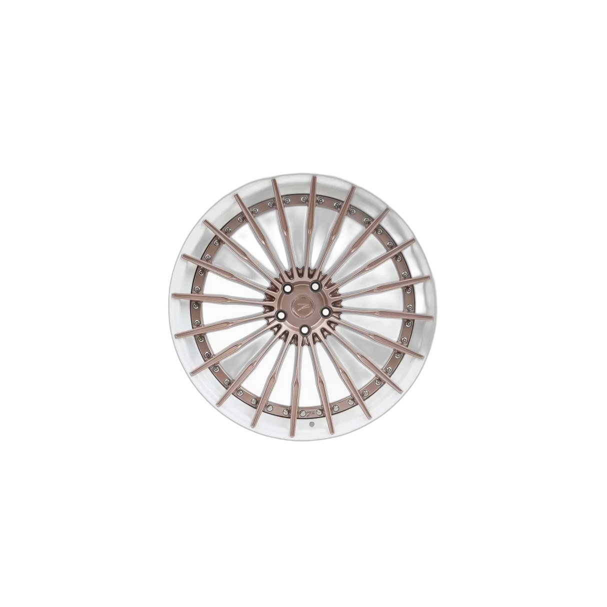 Z-Performance ZP.MODULAR 2 Deep Concave Sparkling Champagne Center / Pur White Lip Alufelge 10x20 ET48 5x112/66,6