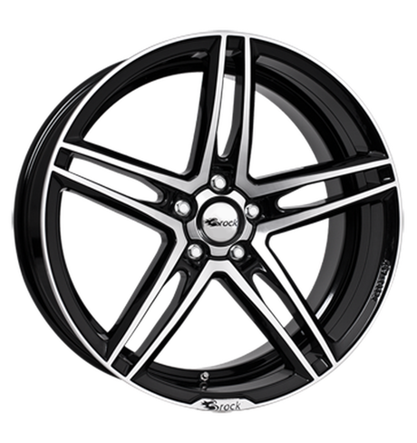 Brock B33 Schwarz Glanz Voll-Poliert Alufelge 8.5x19 ET45 5x108/72.6