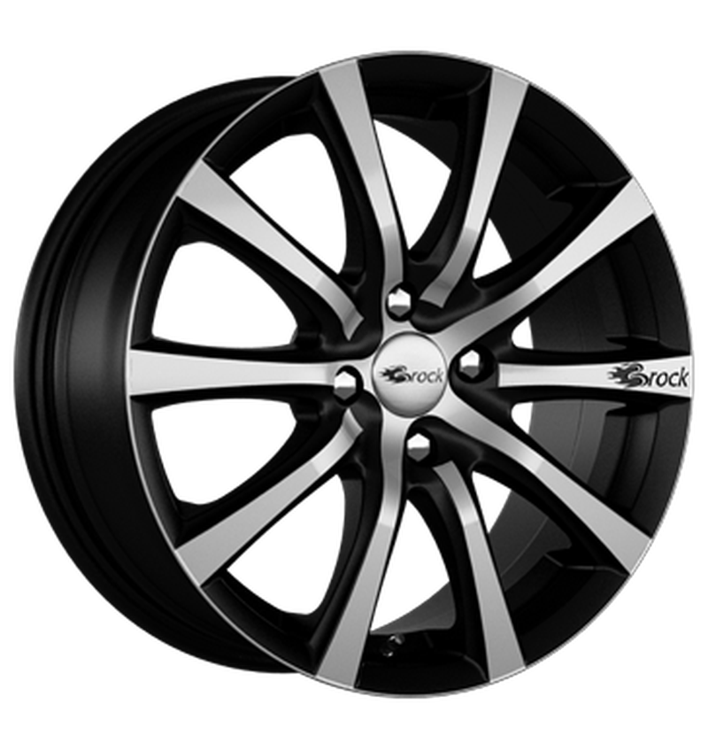 Brock B21 Schwarz Matt Voll-Poliert Alufelge 8x18 ET35 4x108/63.4