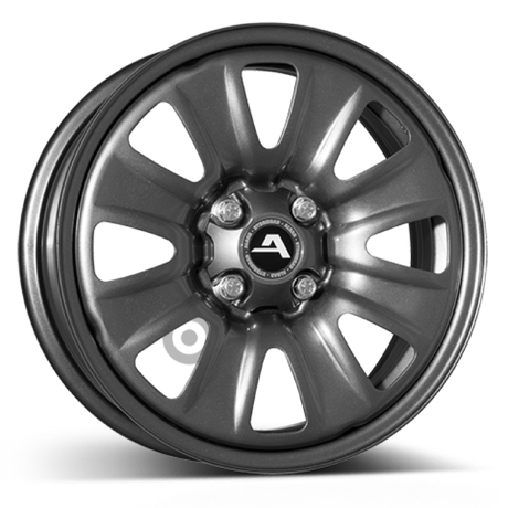 ALCAR HYBRIDRAD 02 grey Stahlfelge 6x15 ET40 4x100/60