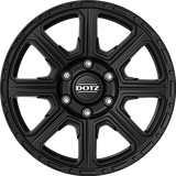4x DOTZ 4x4 Kalahari Black 8x17 in different offsets and hole circles