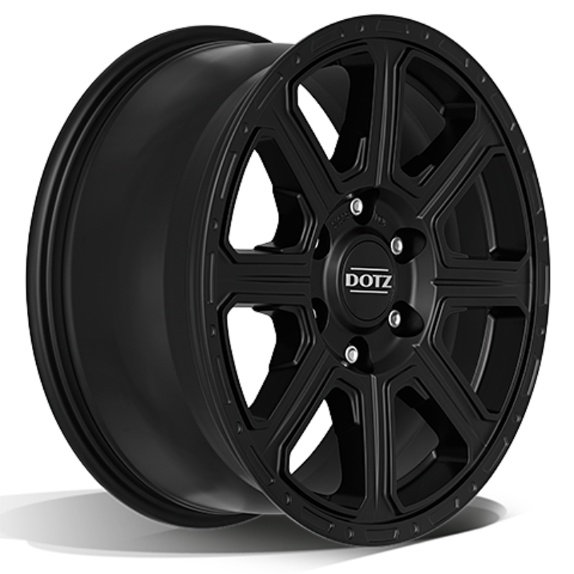 4x DOTZ 4x4 Kalahari Black 8x17 in different offsets and hole circles