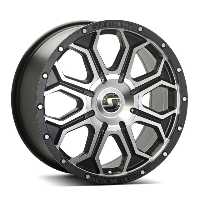 Schmidt Revolution 18HDX Alufelge 8,5x18 ET45 5x112 SatinBlack FrontPol.