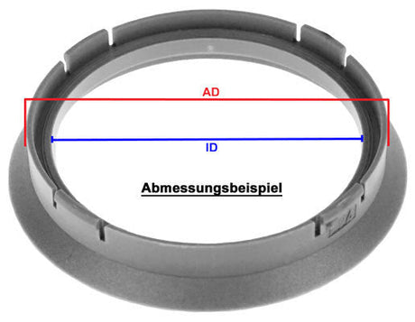 4x Zentrierring 64,0 - 57,1