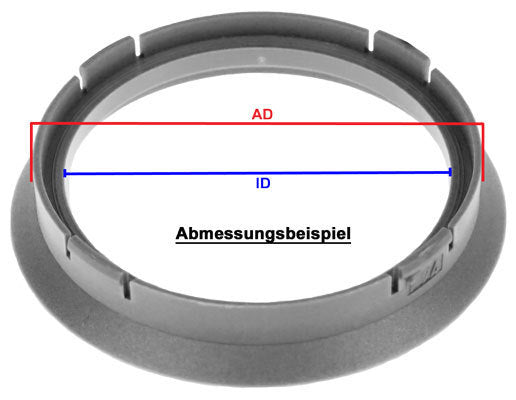 4x Zentrierring 64,0 - 57,1