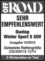 Dunlop Winter Sport 5 SUV 235/60 R18 107V Winterreifen