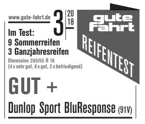 Dunlop SP Sport Blu Response 205/55 R16 91H Sommerreifen