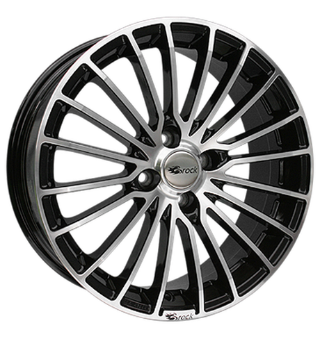 Brock B24 Schwarz Glanz Voll-Poliert Alufelge 7x17 ET25 4x108/65.1