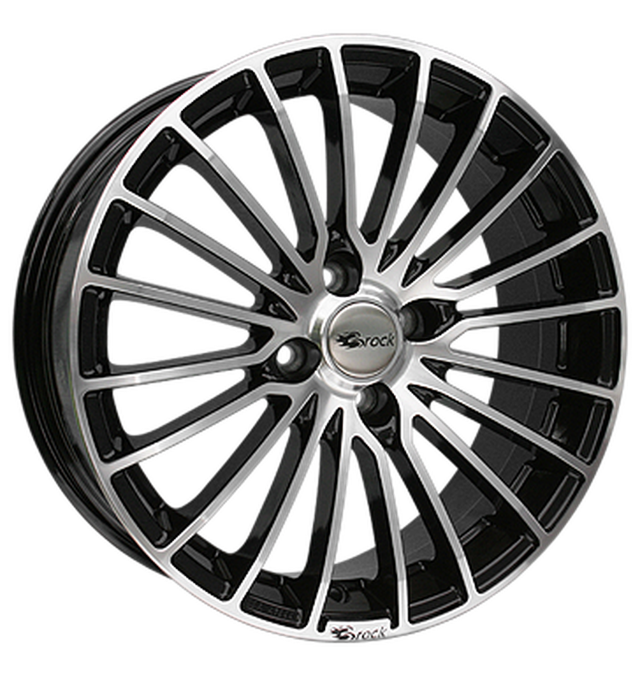 Brock B24 Schwarz Glanz Voll-Poliert Alufelge 7x17 ET35 4x98/58.1