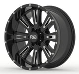 4x Felgen RID R03 10×20 ET-19 5×139,7 | gloss black/milled spokes