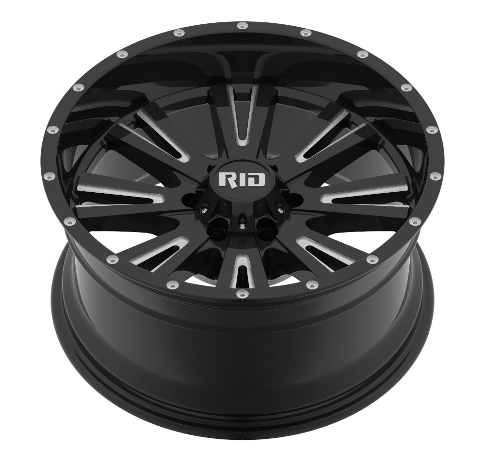 4x Felgen RID R03 10×20 ET-19 5×139,7 | gloss black/milled spokes