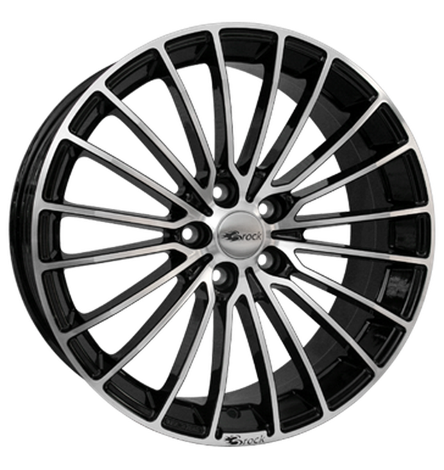 Brock B24 Schwarz Glanz Voll-Poliert Alufelge 8.5x20 ET50 5x114.3/72.6