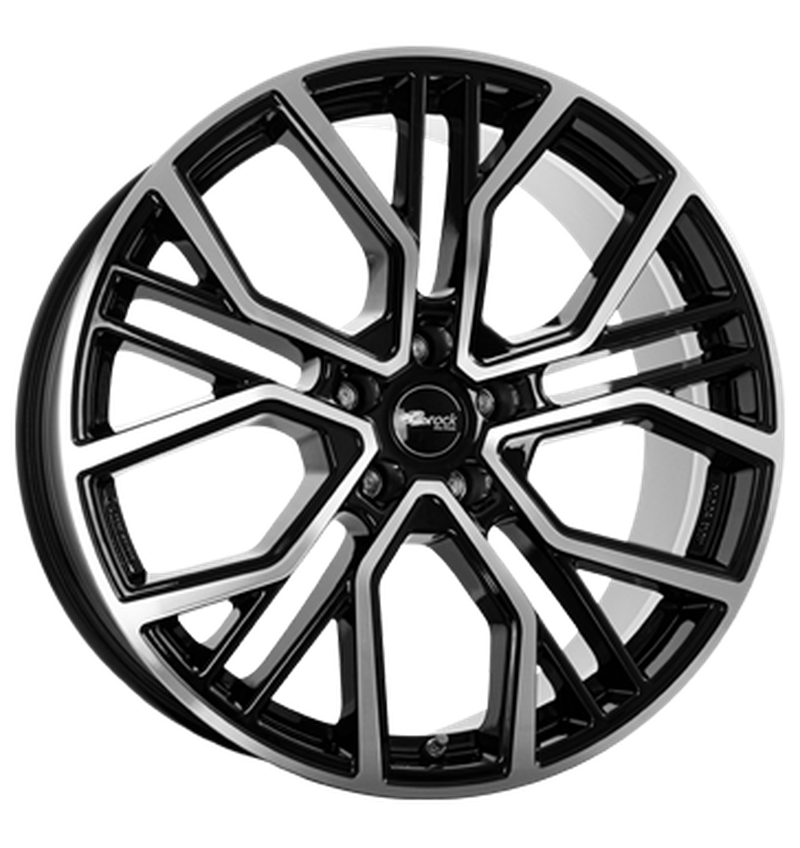 Brock B41 Schwarz Glanz Voll-Poliert Alufelge 8.5x20 ET50 5x127/71.6
