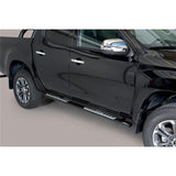 delta4x4 Seitenbügel oval schwarz – Mitsubishi L200 Kjot (95SW)